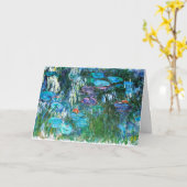 Monet - Water Lilies 1916-1919, blau und rot, Karte (Gelbe Blume)