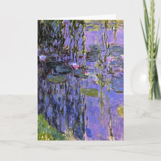 Monet - Water Lilies, 1916-1919, Lavendel Karte (Vorderseite)