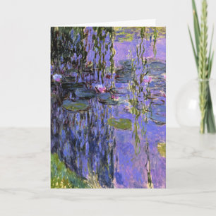 Monet - Water Lilies, 1916-1919, Lavendel Karte