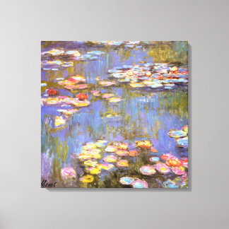 MONET WATER LILIES 1916 bricht Gestrickte Leinwand