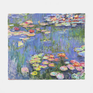 Monet - Water Lilies, 1916 Fleece Blanket