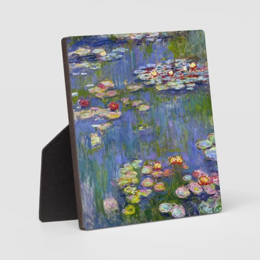 Monet Water Lilies 1916 Plaque Fotoplatte (Vorderseite)