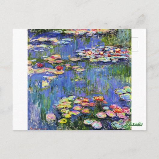 Monet - Water Lilies, 1916, Postkarte (Rückseite)