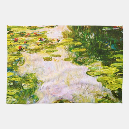 Monet Water Lilies 1917-1919 Kunstkunst Küchentuch (Horizontal)