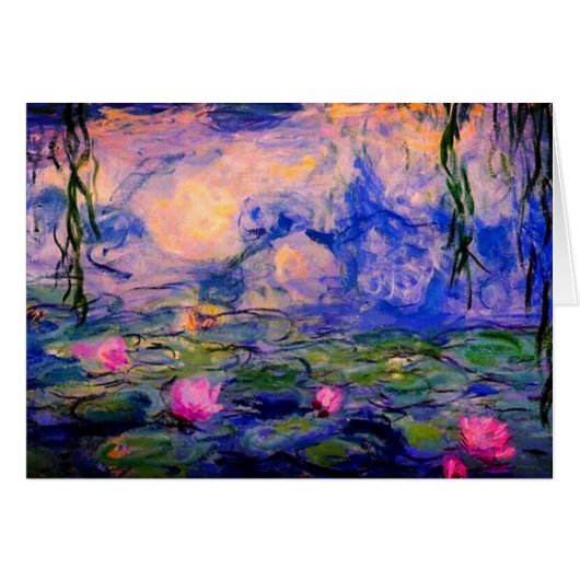 Monet water lilies 1919 art card (Vorderseite (Horizontal))