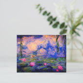 Monet Water lilies 1919 art Postkarte (Stehend Vorderseite)