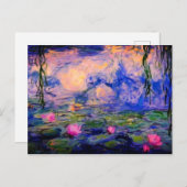 Monet Water lilies 1919 art Postkarte (Vorne/Hinten)