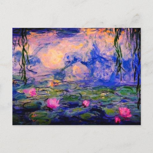 Monet Water lilies 1919 art Postkarte (Vorderseite)