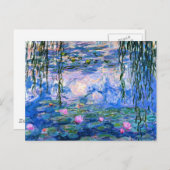 Monet - Water Lilies, 1919 Artwork Postkarte (Vorne/Hinten)