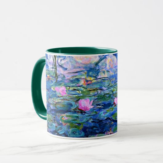 Monet: Water Lilies 1919, berühmtes Gemälde Tasse (Vorderseite Links)