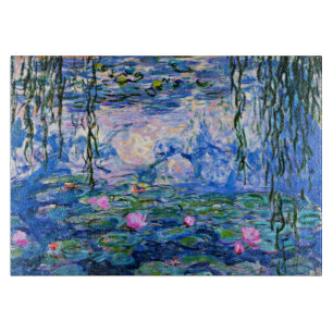 Monet - Water Lilies, 1919, rosa, Schneidebrett