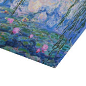 Monet - Water Lilies, 1919, rosa, Schneidebrett (Ecke)