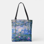 Monet - Water Lilies, 1919, rosa Tasche<br><div class="desc">Claude Monets Gemälde von 1919,  Water LIlies (pink),  Tote Tasche.</div>