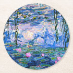 Monet - Water Lilies, 1919, Runder Pappuntersetzer<br><div class="desc">Claude Monets Gemälde von 1919,  Water LIlies (pink).</div>