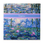 Monet - Water Lilies 1919 Vorlage Fliese<br><div class="desc">Claude Monets berühmtes Gemälde,  Water Lilies,  1919,  Template,  bereit,  zu personalisieren. Geben Sie Ihren eigenen Namen/Text anstelle von Virginia ein.</div>