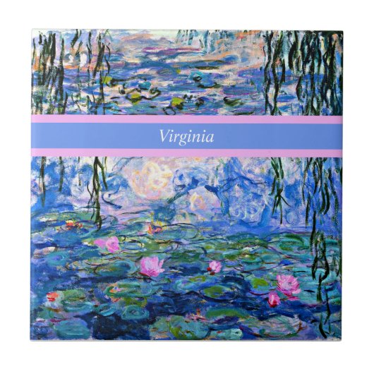 Monet - Water Lilies 1919 Vorlage Fliese (Vorderseite)