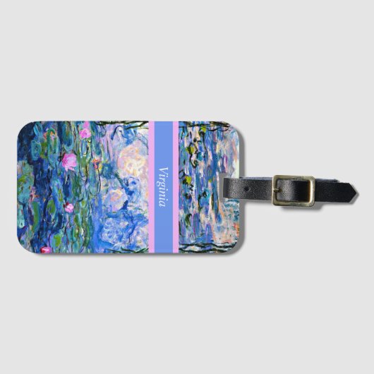 Monet - Water Lilies 1919 Vorlage Gepäckanhänger (Vorderseite (Horizontal))