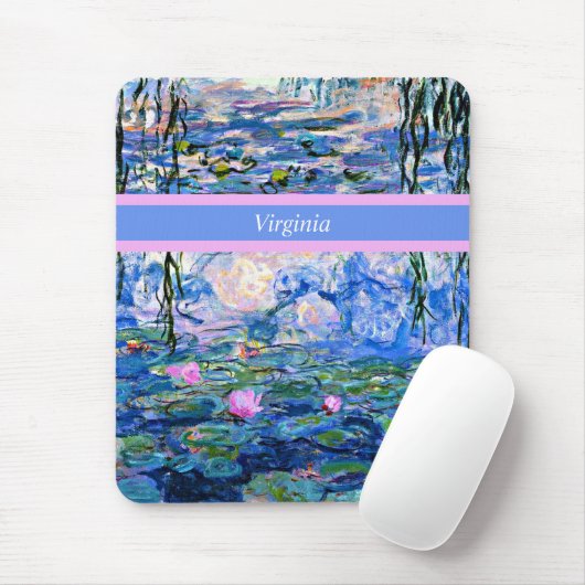 Monet - Water Lilies 1919 Vorlage Mousepad (Mit Mouse)