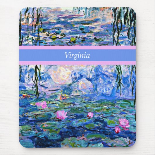 Monet - Water Lilies 1919 Vorlage Mousepad (Vorne)
