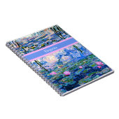 Monet - Water Lilies 1919 Vorlage Notizblock (Rechte Seite)