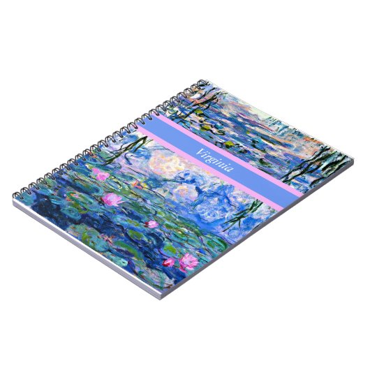 Monet - Water Lilies 1919 Vorlage Notizblock (Linke Seite)