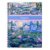 Monet - Water Lilies 1919 Vorlage Notizblock (Vorderseite)