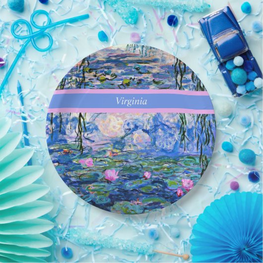 Monet - Water Lilies 1919 Vorlage Pappteller (Party)