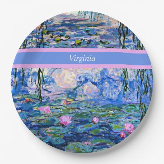 Monet - Water Lilies 1919 Vorlage Pappteller (Vorderseite)