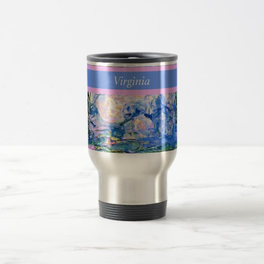 Monet - Water Lilies 1919 Vorlage Reisebecher (Mittel)