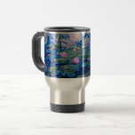 Monet: Water Lilies 1919, weiche, rosa Blume Reisebecher<br><div class="desc">Claude Monet: Water Lilies,  1919,  Hübsche Impressionistische Kunstwerk Kaffee-Tasse.</div>