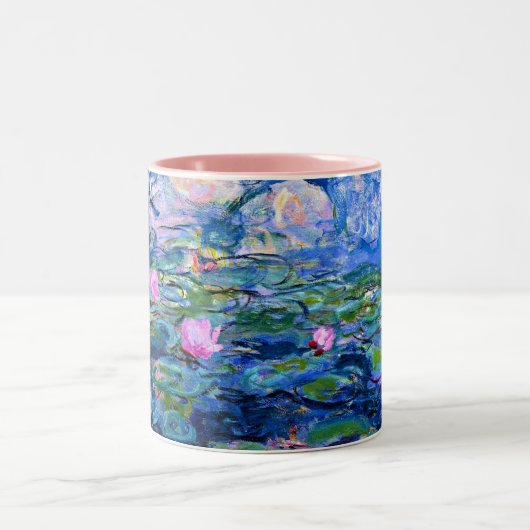 Monet: Water Lilies 1919 Zweifarbige Tasse (Mittel)