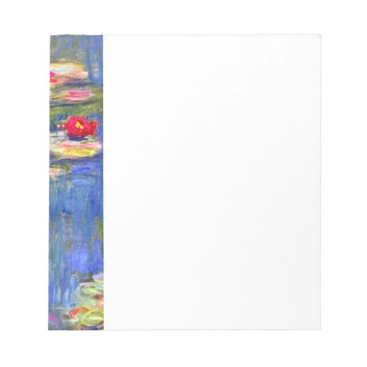 Monet Water Lilies aktualisiert Notizblock (Vorderseite)