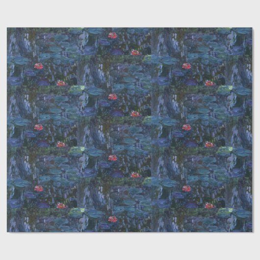 Monet Water Lilies and Reflections a Willow Geschenkpapier (Flach)