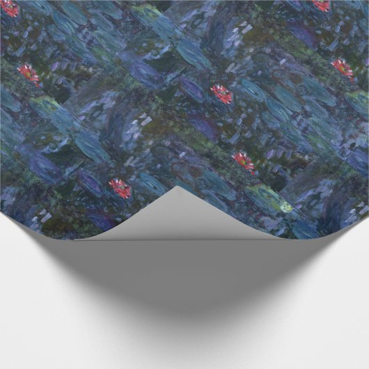 Monet Water Lilies and Reflections a Willow Geschenkpapier (Ecke)