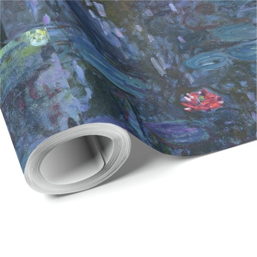 Monet Water Lilies and Reflections a Willow Geschenkpapier (Rolleneckpunkt)