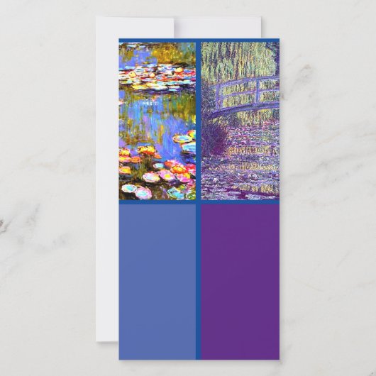 Monet, Water Lilies, Art Lesezeichen Card Karte (Vorderseite)