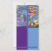 Monet, Water Lilies, Art Lesezeichen Card Karte (Rückseite)