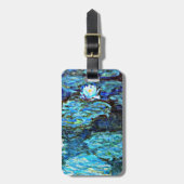Monet - Water Lilies (blau) Gepäckanhänger (Vorderseite vertikal)