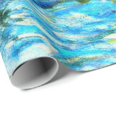 Monet - Water Lilies (blau) Geschenkpapier (Rolleneckpunkt)