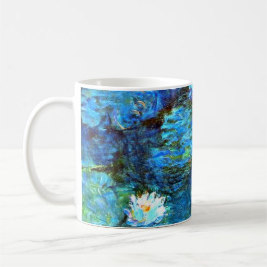 Monet - Water Lilies, blau Kaffeetasse (Links)