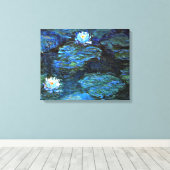 Monet - Water Lilies (blau) Leinwanddruck (Insitu (Holzboden))