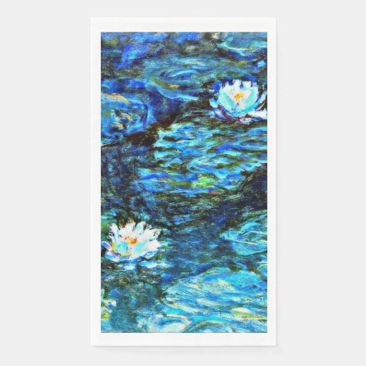 Monet, Water Lilies, Blau, Serviette (Vorderseite)