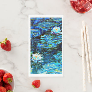 Monet, Water Lilies, Blau, Serviette