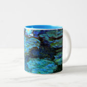 Monet - Water Lilies (blau) Zweifarbige Tasse (VorderseiteRechts)