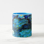 Monet - Water Lilies (blau) Zweifarbige Tasse (Mittel)
