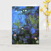 Monet - Water-Lilies Blue Indigo Karte (Gelbe Blume)