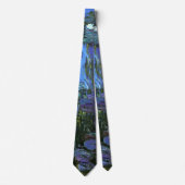 Monet - Water Lilies, Blue Indigo Neck Tie Krawatte (Vorderseite)