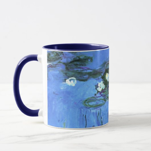 Monet - Water Lilies, Blue Indigo, Tasse (Links)