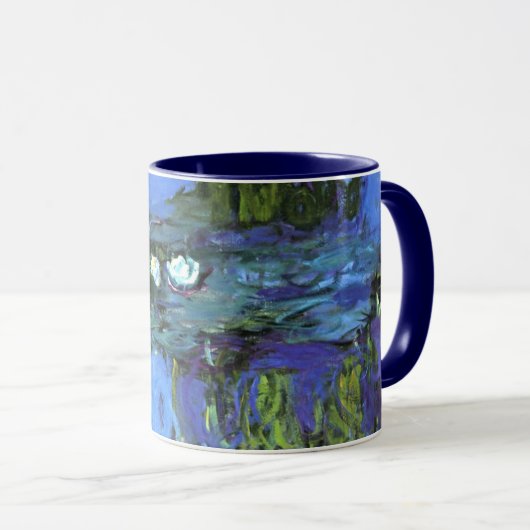 Monet - Water Lilies, Blue Indigo, Tasse (VorderseiteRechts)
