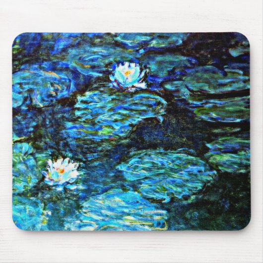 Monet - Water Lilies Blue Mousepad (Vorne)